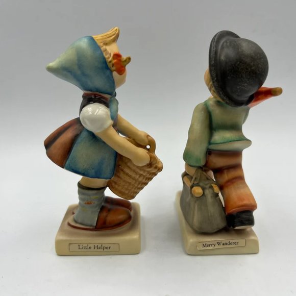 Goebel HUMMEL TMK3 Figurine #73 LITTLE HELPER 4" and #11/0 Merry Wanderer TMK3 4 - Picture 2 of 10